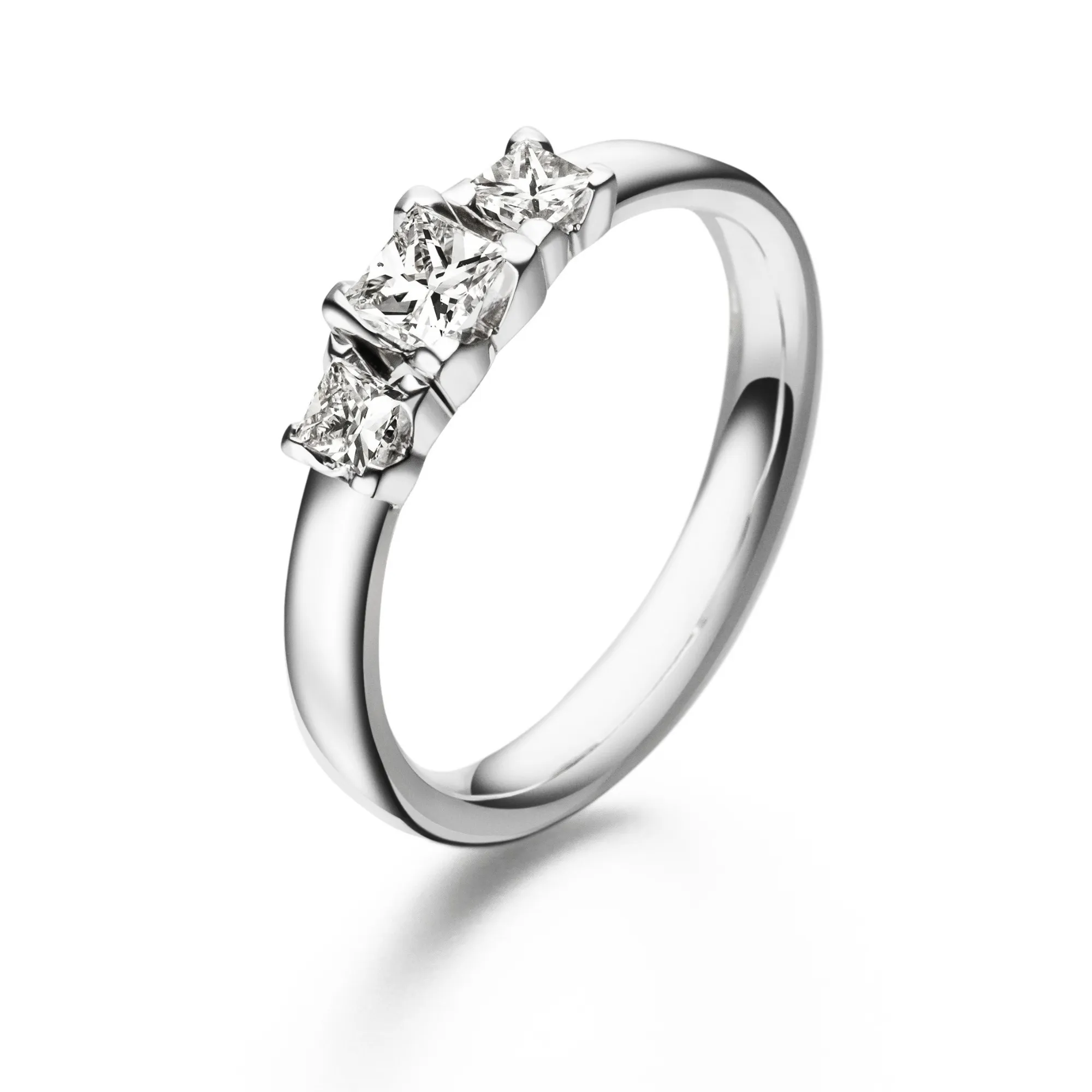 Verlobungsring Trilogy Princess Cut in Platin 950